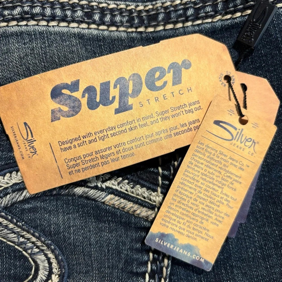 SILVER JEANS Sz 18 Suki High Boot Cut Relaxed Hip High Rise Jeans Denim NEW - Picture 12 of 16